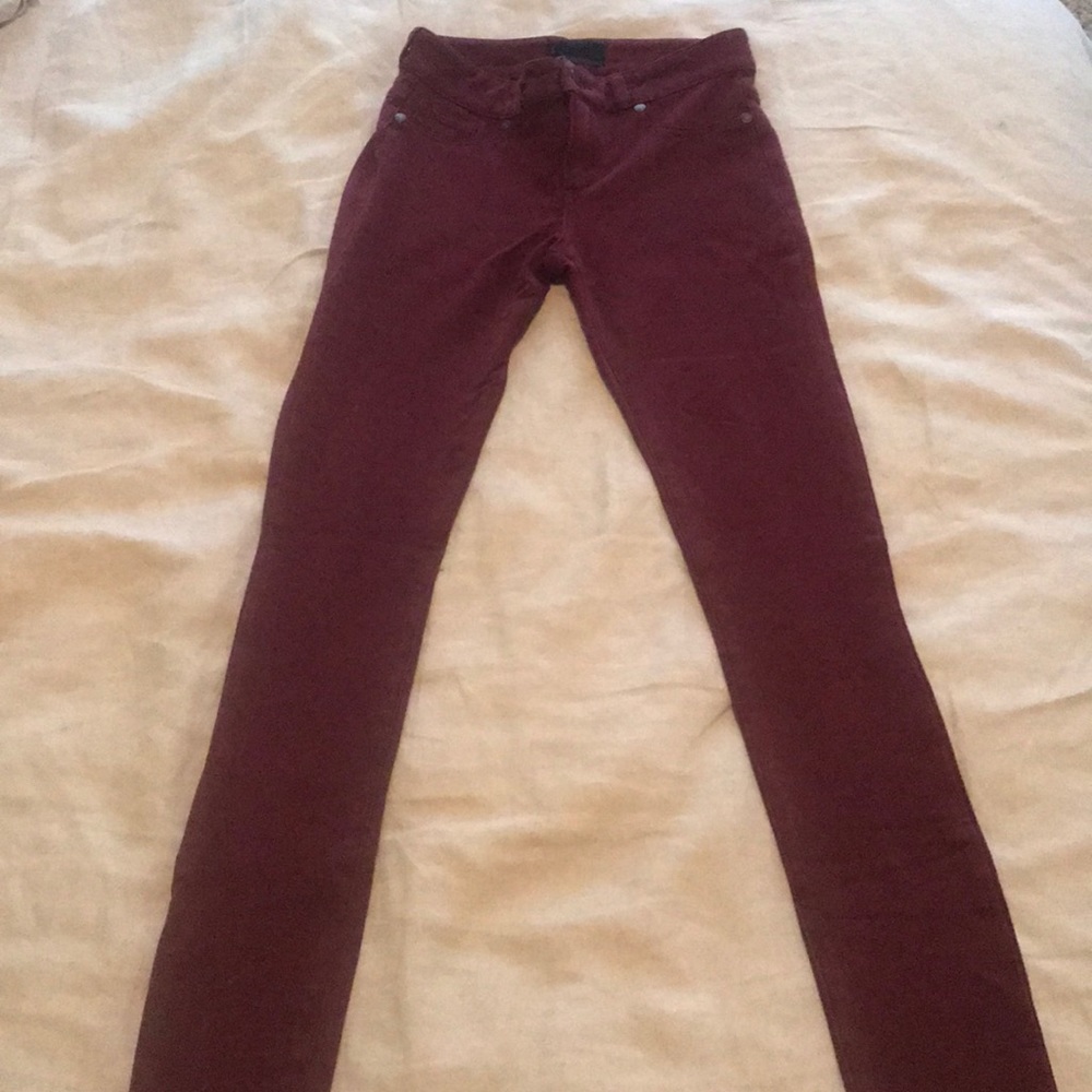 Denimocracy Maroon Burgundy Jeggings Size S